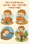 Trẻ 1–3 Tuổi Kén Ăn: Lịch Ăn – Ngủ – Chơi Mẫu Trong Ngày