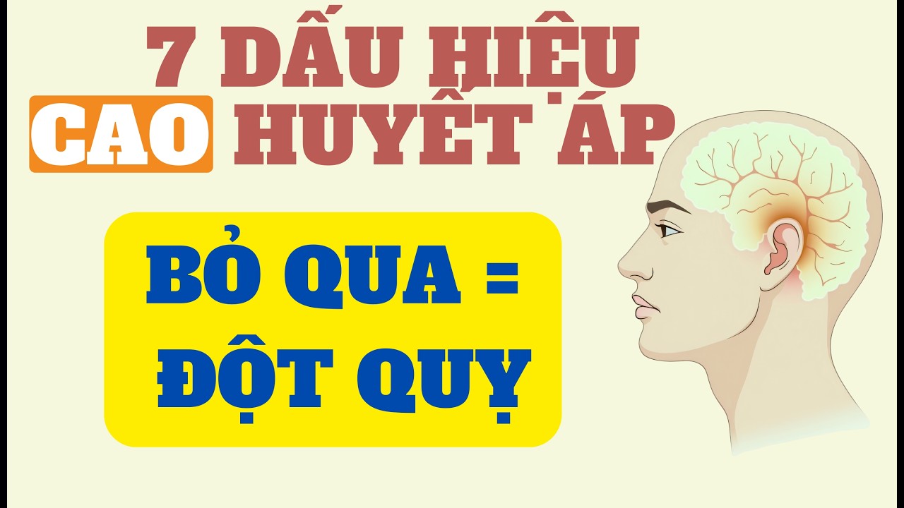 Bảng minh họa 7 dấu hiệu cao huyết áp cần lưu ý để phòng ngừa bệnh tim mạch
