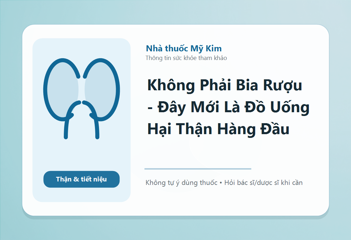 Không Phải Bia Rượu - Đây Mới Là Đồ Uống Hại Thận Hàng Đầu
