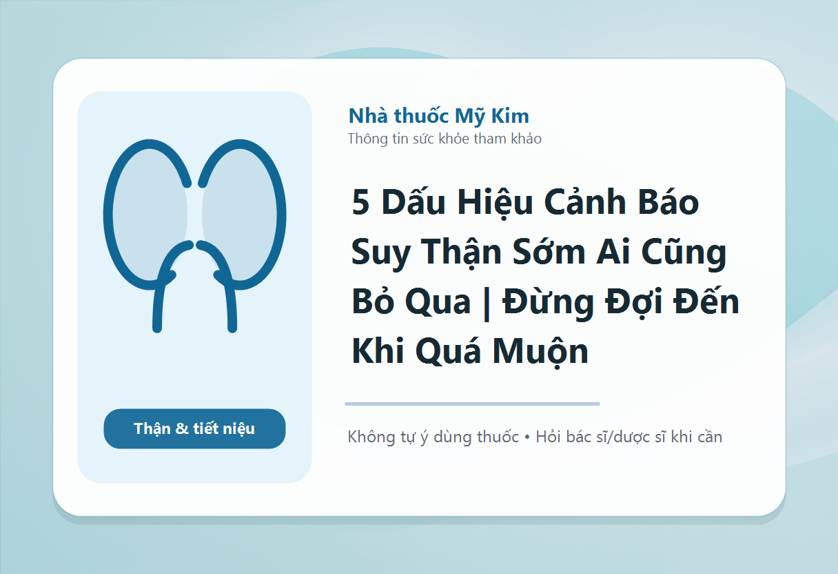 5 Dấu Hiệu Cảnh Báo Suy Thận Sớm Ai Cũng Bỏ Qua | Đừng Đợi Đến Khi Quá Muộn