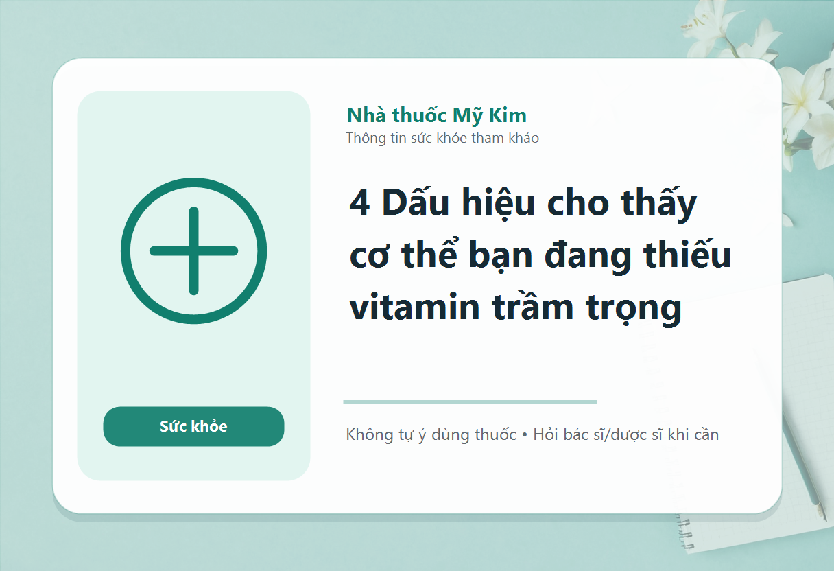 4 Dấu hiệu cho thấy cơ thể bạn đang thiếu vitamin trầm trọng