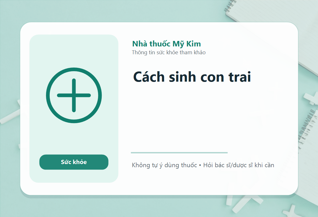 Cách sinh con trai