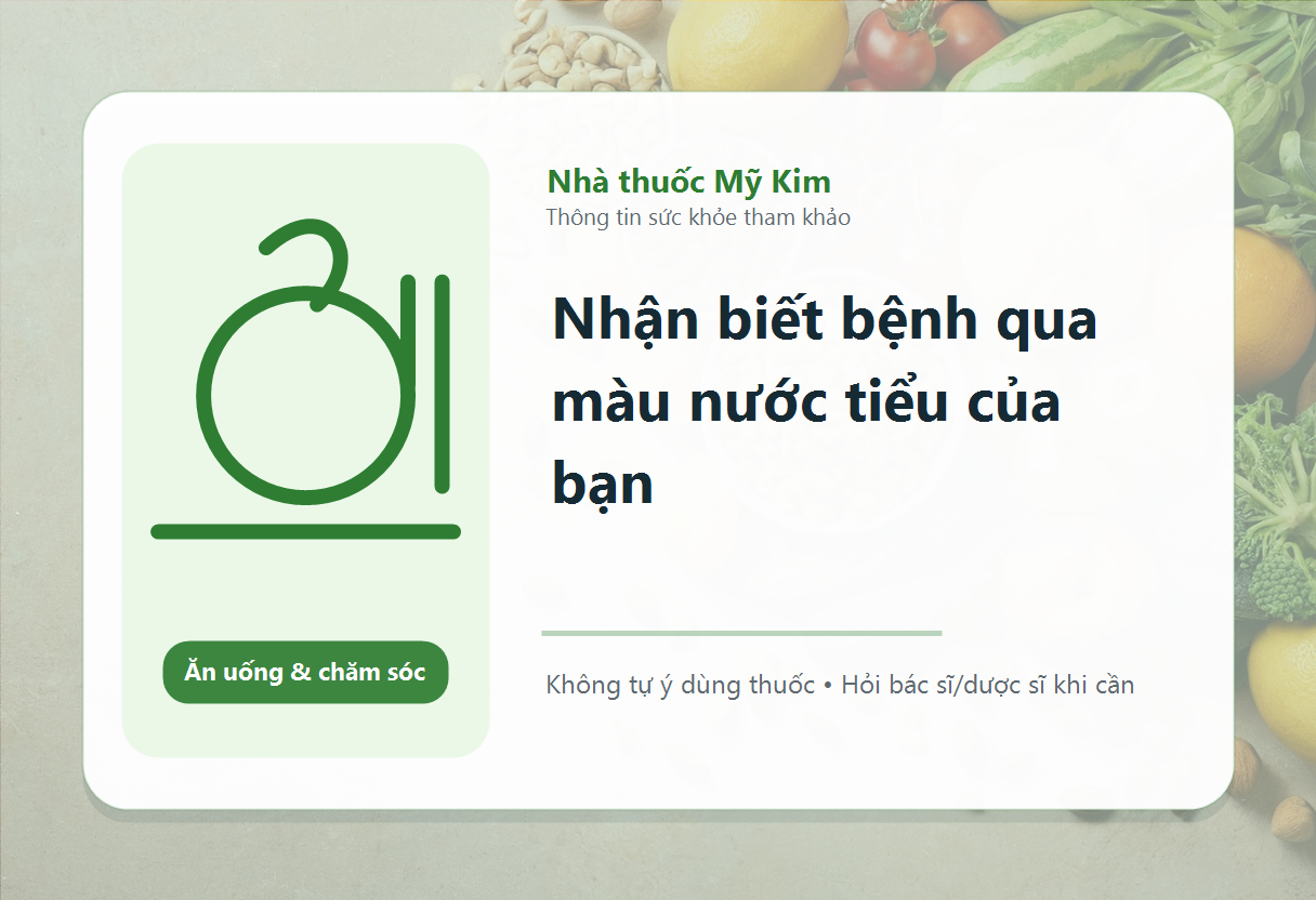 Nhận biết bệnh qua màu nước tiểu của bạn