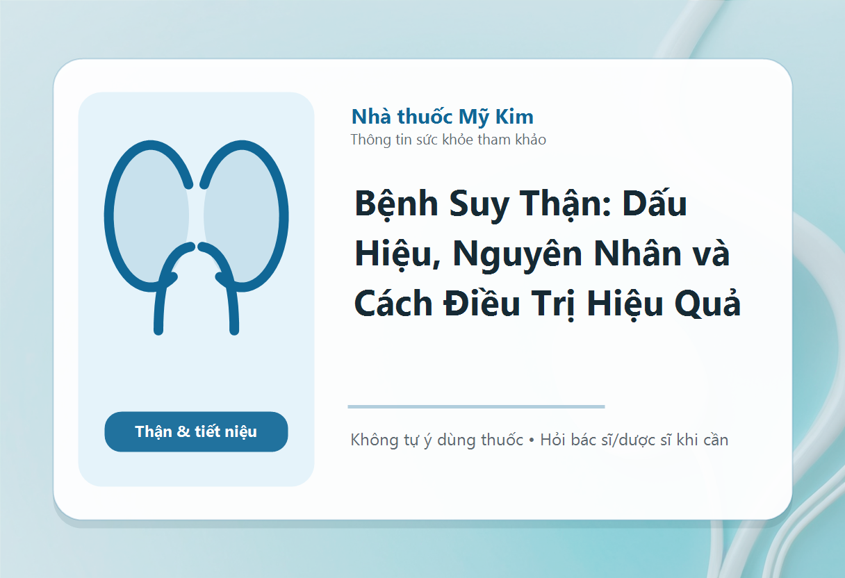 Bệnh Suy Thận: Dấu Hiệu, Nguyên Nhân và Cách Điều Trị Hiệu Quả
