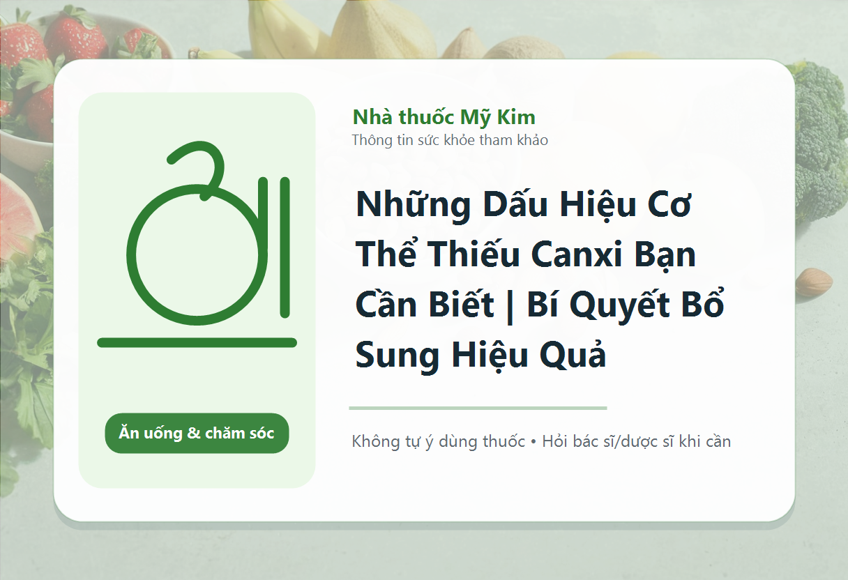 Những Dấu Hiệu Cơ Thể Thiếu Canxi Bạn Cần Biết | Bí Quyết Bổ Sung Hiệu Quả