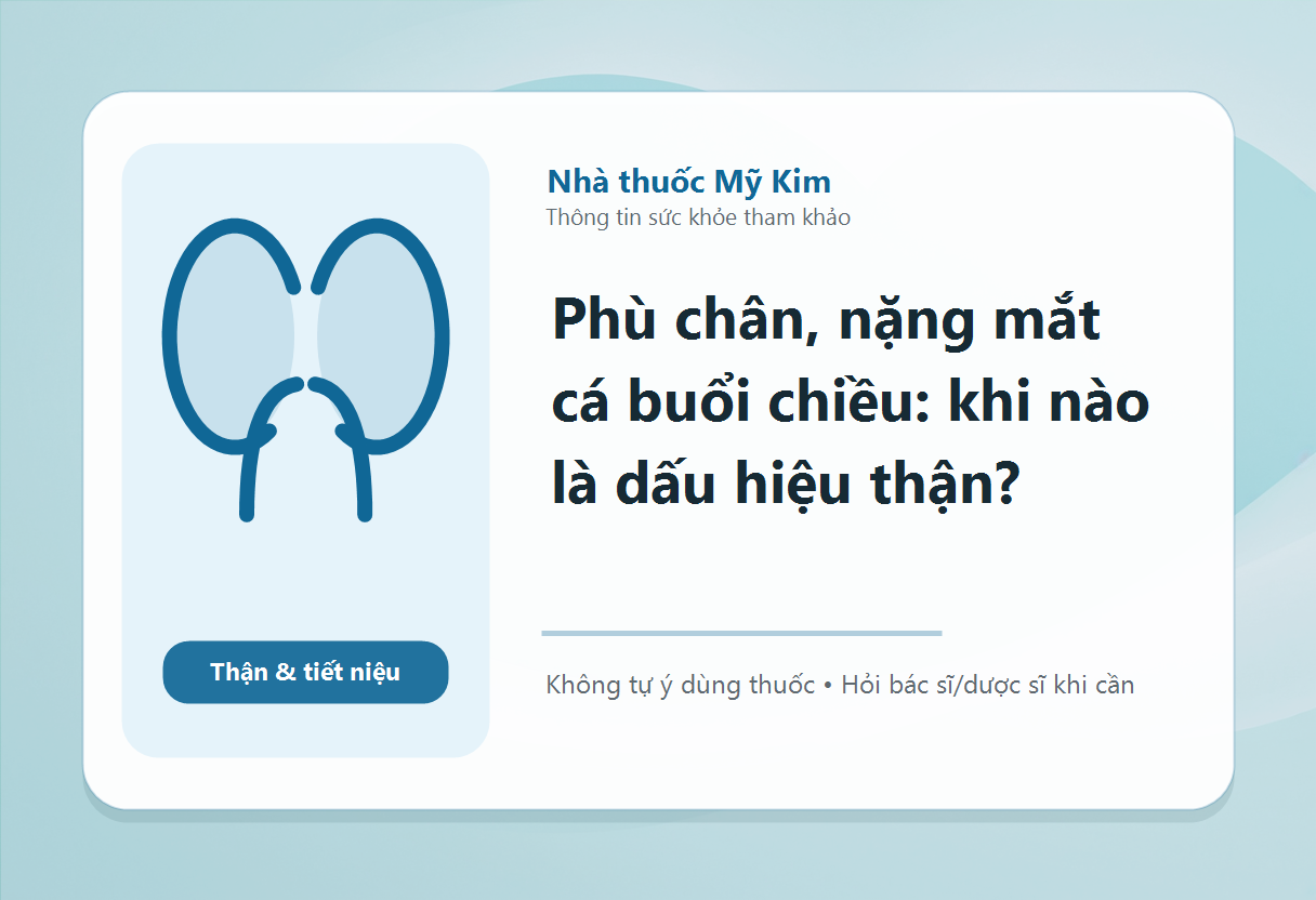 Phù chân, nặng mắt cá buổi chiều: khi nào là dấu hiệu thận?